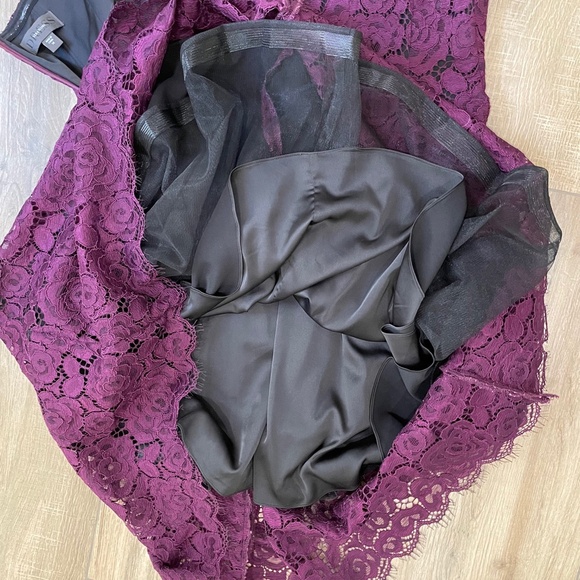 Vera Wang Dress Womens 14 Purple Lace Fit Flare Special Occasion Prom Party - Picture 13 of 16
